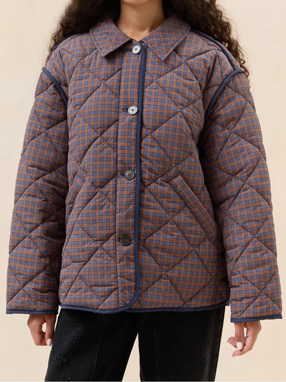 NEW Loeffler Randall
Joely Quilted Plaid Jacket M